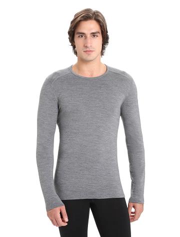 Base Layers Icebreaker Merino 260 Tech Long Sleeve Crewe Thermal Top Męskie Szare | PL 1551NWYB